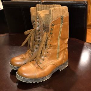 Lace up combat boots